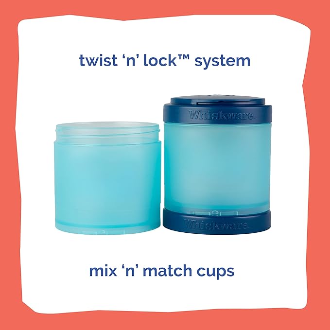 (Ariel) DiSNEY PRINCESS Whiskware Stackable Snack Pack - 3 Jar + Handle - Purple/Green/Blue
