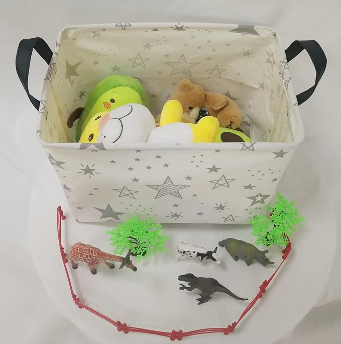 ACMUUNI Rectangle Gift Shelf Nursery Storage Basket Laundry Hamper Storage Box and Bins for Home Clothes with Handles