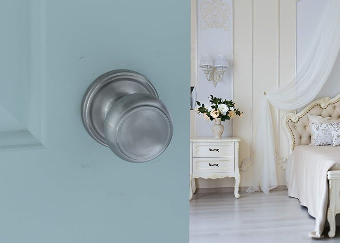 Copper Creek CK2090SS Colonial Door Knob, Dummy Function, 1 Pack, Satin Stainless