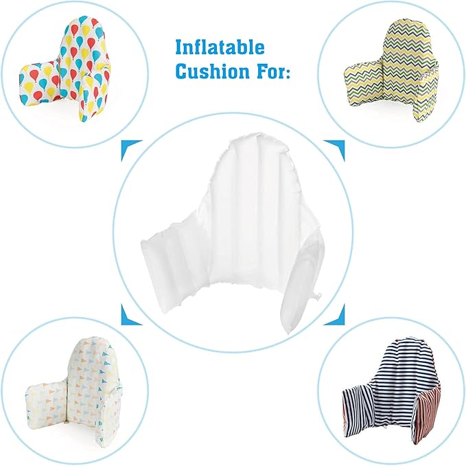 Inflatable Cushion Insert for IKEA Antilop High Chair, Cushion Insert Only, White, 28" L x 14"(Inflated)