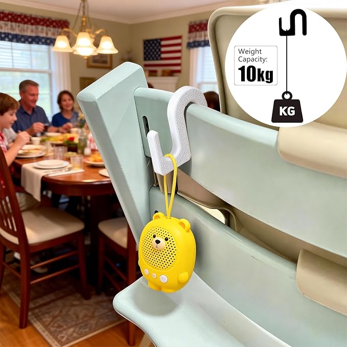 Chair Back Hook Compatible with Stokke Tripp Trapp High Chair, 4 Pack White Non-Slip Clip for Hanging Small Objects,Easy Installation Accessories