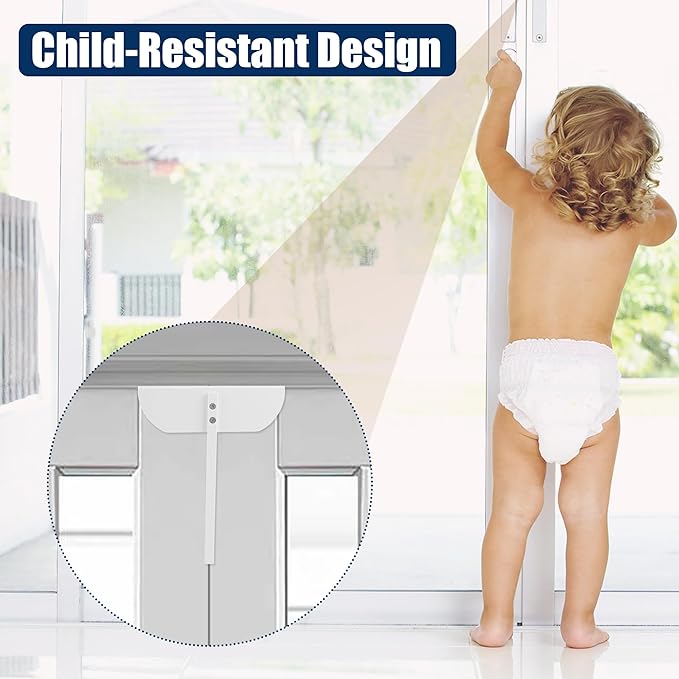 Bifold Door Lock- Metal Double Door Child Safety Locks Keep Toddler, Cats&Dogs Out of Pantry, Closets, Cabinets