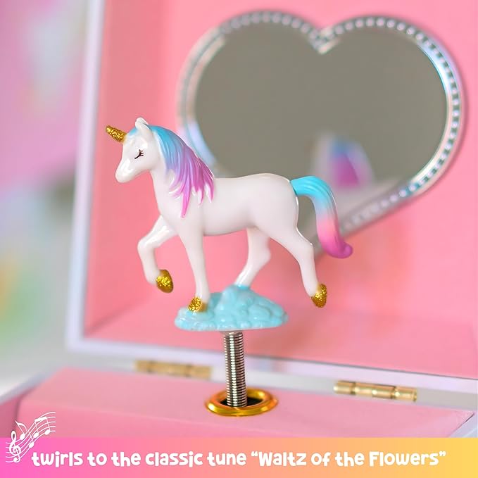 Giggle & Honey® Musical Unicorn Jewelry Box for Girls | Music Boxes for Little Girls | Toddler Jewelry Box for 4 Year Old Kids | Toys for Toddlers | Birthday Gifts for Kids 5, 6, 7, 8, 9 Years