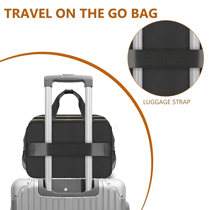 PIIOSER Breastmilk Cooler Travel Bag with Ice Pack, Compatible with Wearable Breast Pumps & Accessories - Breastfeeding On The Go for Nursing & Working Moms, Black