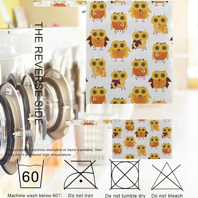 visesunny Owl with Sunflower Eyeglasses Animal 2Pcs Wet Bag with Zippered Pockets Washable Reusable Roomy for Travel,Beach,Pool,Daycare,Stroller,Diapers,Dirty Gym Clothes, Wet Swimsuits, Toiletries