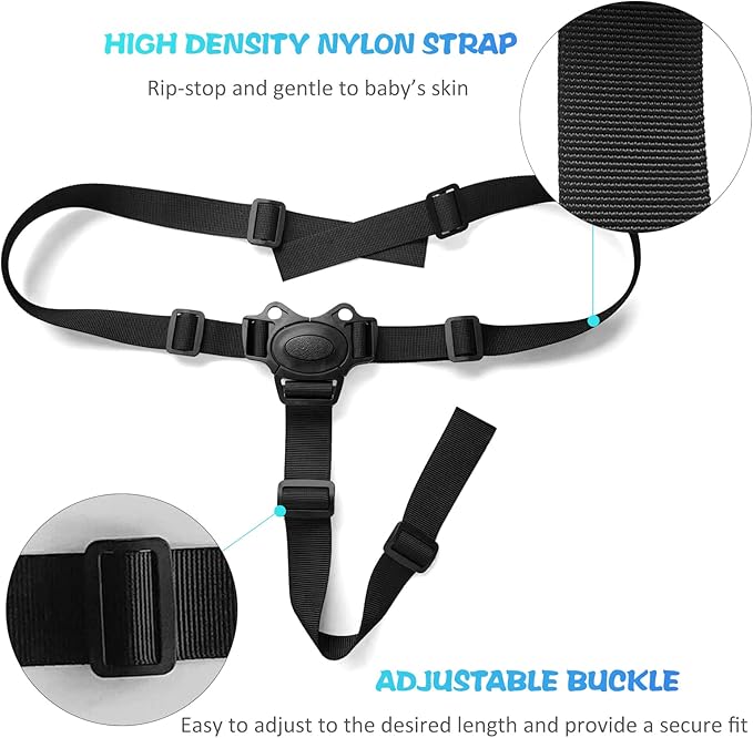 RUSUO Belt,Baby Safety Belt Adjustable 3 Point Harness Baby High Chair Straps Seat Belts for Child Kid Stroller High Chair
