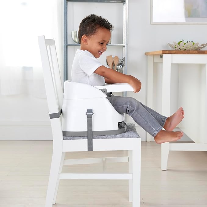 Ingenuity Baby Base 2-in-1 Booster Feeding and Floor Seat with Self-Storing Tray - Night Sky
