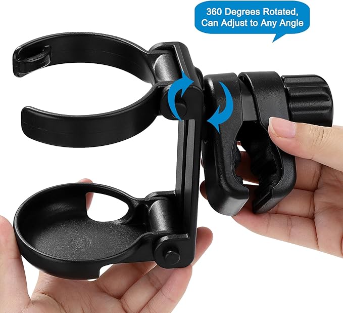 Accmor Stroller Cup Holder, Foldable Universal Cup Holder, 360 ° Rotatable Bottle Holder for Stroller, Bike, Wheelchair, Walker, Scooter ﻿