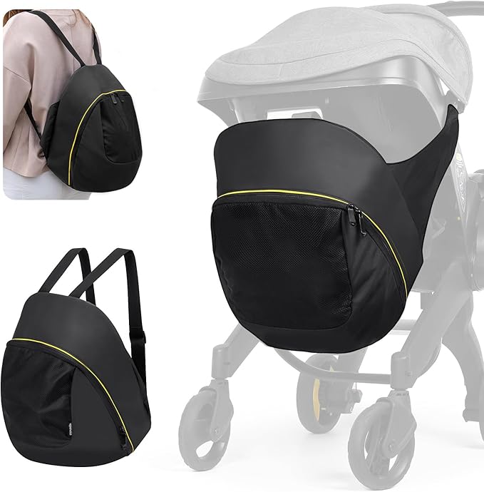 Upperkids Storage Bag for Doona Infant Car Seat Stroller, Large Capacity Diaper Bag, Wearable Backpack, Stroller Organizer, Easy Access Zipper, Water-Repellent Lightweight Baby Essentials Organizer