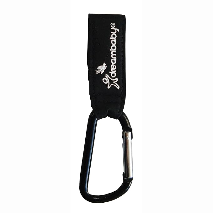 Dreambaby Clip Buddy Stroller Hook Carabiner - Bag Holder - Black- Model L271 (Pack of 2)