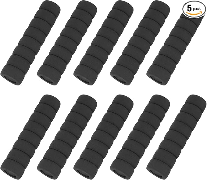 uxcell 10 Pcs Door Knob Cover, Safety Door Handle Protector Covers Anti-Collision Soft Spiral Door Knob Covers Foam Door Pull Cover for Bedrooms Bathrooms Offices Doors, Black