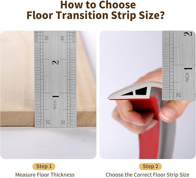 BNELL Floor Transition Strip Self Adhesive-PVC Carpet & Floor Edging Trim Strip,Threshold Transitions Suitable for Threshold Height Less Than 5mm (9.84FT_Walnut Grain)
