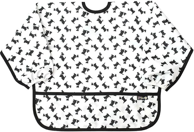 Plie Long Sleeve Waterproof Bib for Toddlers – Soft Feeding Smock for Baby Mealtime, Self-Feeding, BPA-Free, Easy Clean