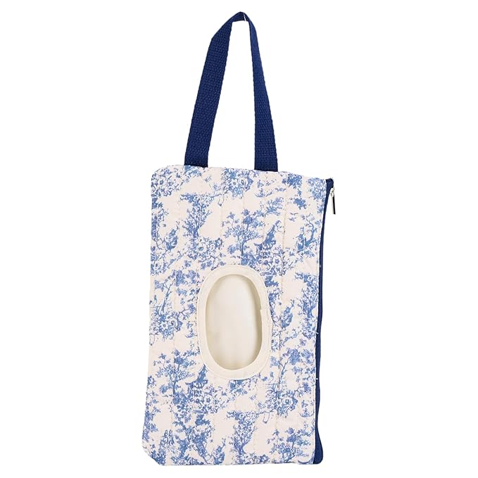 HIBEAR Quilted Diaper Wipe Pouch Portable Mommy Bag Refillable Floral Baby Wipe Holder for Travel Stroller Daily Casual (Floral A)