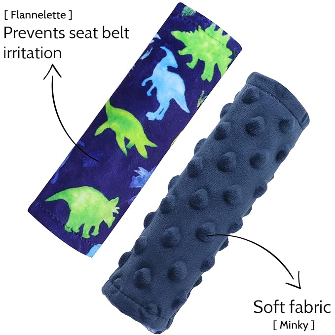 Baby Strap Cover, Stroller Strap Cover, Dinosaur Car Seat Strap Covers, Car Seat Straps Shoulder Pads, 2 Pack, Watercolor Pattern, for Baby Toddler Infant Boy Girl