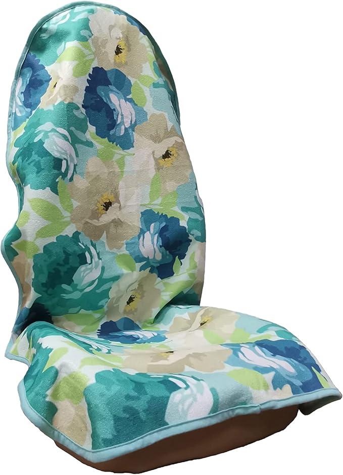 LoyaGour Car Seat Cover Protector Front Seats,for Gym Workout,Running,Swimming,Beach and Hiking,Waterproof Sweat Towel Bucket Seat Covers for Cars SUV Trucks (Chrysanthemum, 1Pcs)