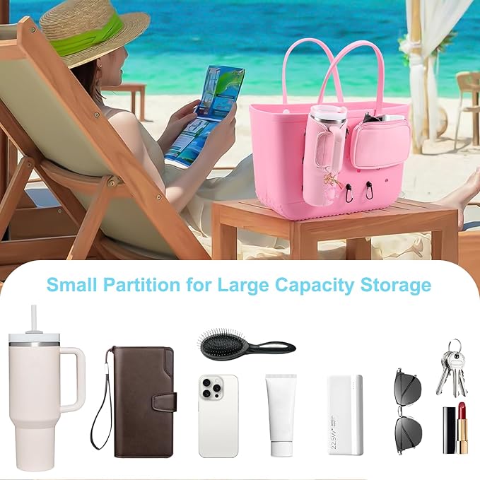 4PCS Organizer Holder for Bogg Bag, Accessories for Bogg Bags, Phone & Cup Holder compatible with Bogg Bag Original, Bag is not included