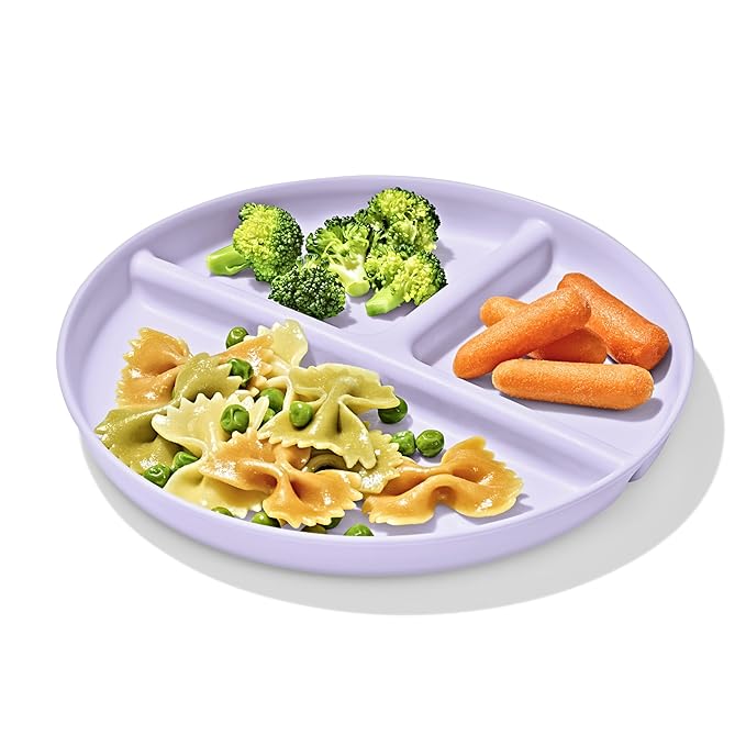 OXO Tot Stackable Divided Plates Set - 3pk - Light