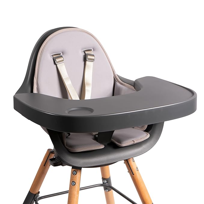 Childhome Evolu One.80° High Chair Seat Cushion, Compatible with Childhome Evolu One.80° high Chair, Soft Padded Seat Cushion, Machine Washable, High Chair Sold Separately, Light Grey