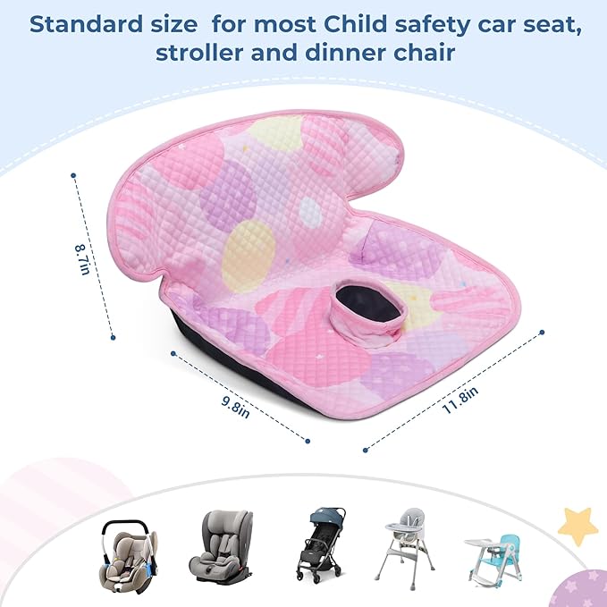 COOLBEBE Car Seat Protector for Potty Training, Dry Waterproof Car Seat Liner Toilet Training for Baby Infant Toddler, Piddle Pads Cover Car Seat Pad for Strollers & Carseat (Pink)
