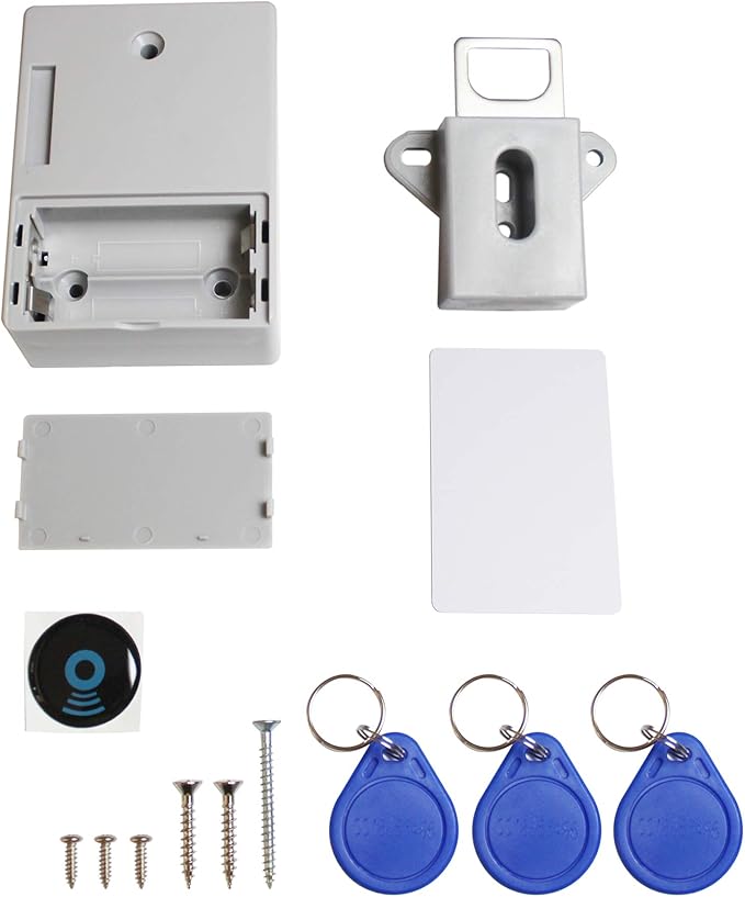 ETEKJOY RFID Electronic Cabinet Lock Hidden DIY for Wooden Cabinet Locker Drawer Cupboard (Gray)