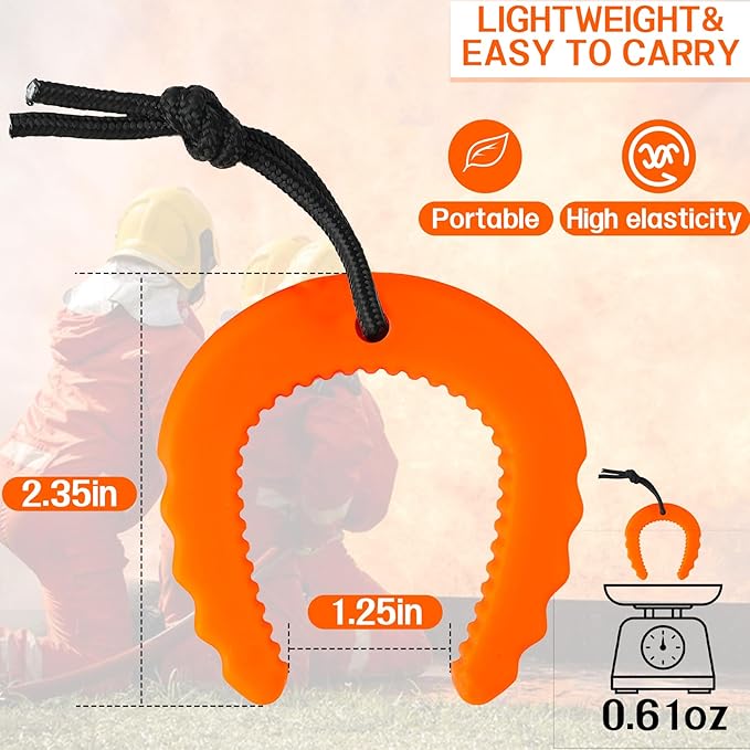 4 Pcs Rubber Door Stopper Wedge,First Responder Door Stops for Police & Firefighter and Emergency Medical Services Gear Accessories Durable Door Stoppers & Wedges（ 2 Black & 2 Orange）