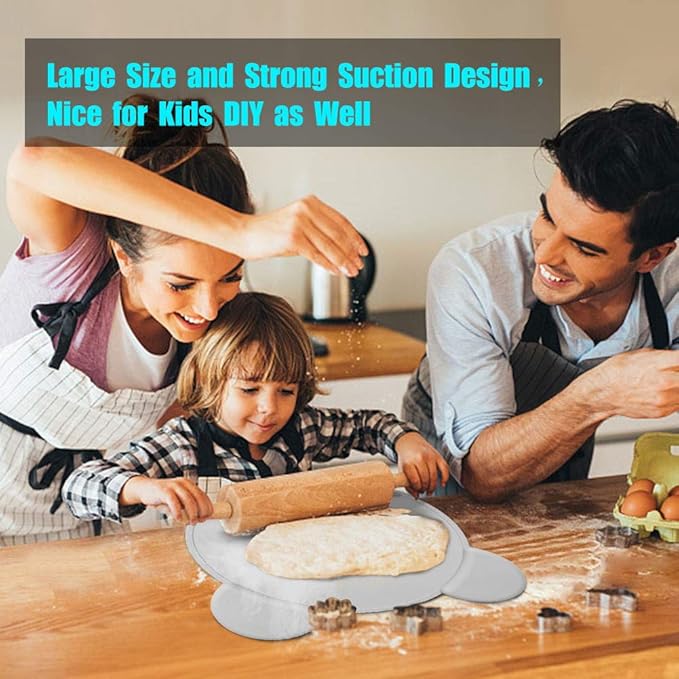 Food Catching Baby Placemat with Suction - Non-Slip Placemats for Kids with Strong Suction Silicone Placemats Suction Babies Toddlers Tiny Diner Placemat Roll Up Non Slip Washable Baby Restaurant Mat