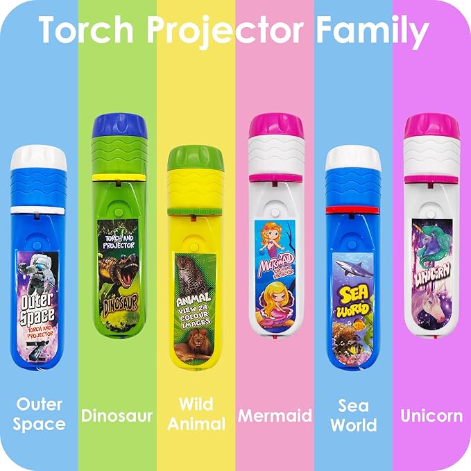 Pup Go Outer Space Projector Flashlight for Kids Ages 3+, STEM Space Toys for Boys & Girls, Spaces Explore Night Light Projectort with 3 Discs 24 Images, Educational Toys Present for Toddler Children