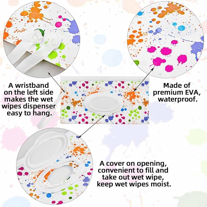 3 Pack Baby Wipes Dispenser - Portable, Refillable Travel Wipes Holder for Diaper Bag