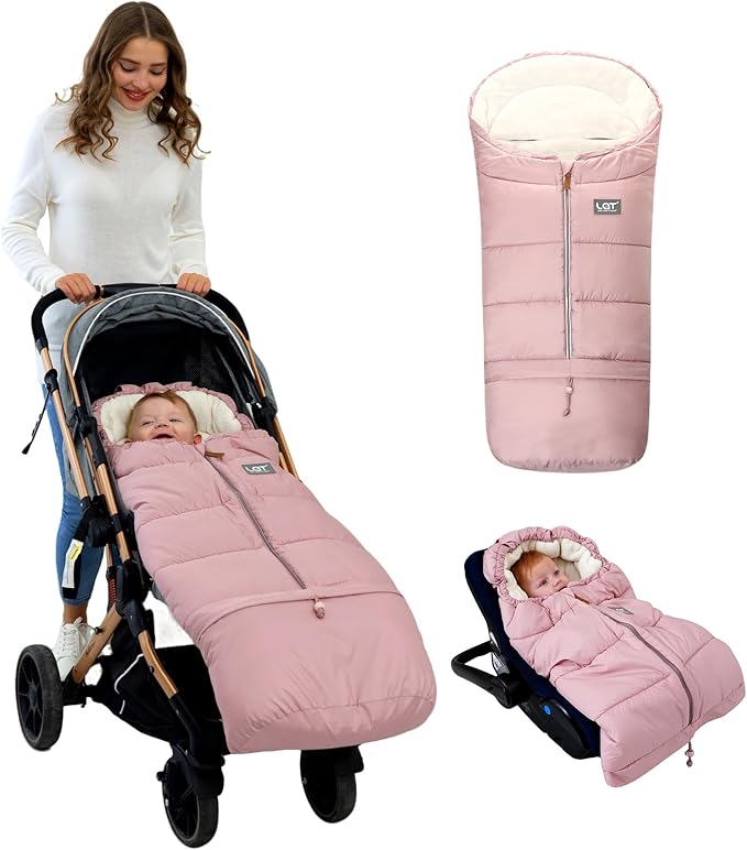 LAT Baby Warm Bunting Bag Universal,Extended and Removable,Stroller Sleeping Bag Cold Weather,Waterproof Toddler Footmuff