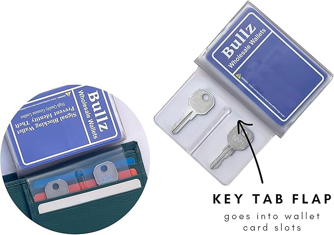 Set of 2 Heavy Duty Vinyl 6 Pages Insert for Bifold or Trifolds Wallet MADE IN USA