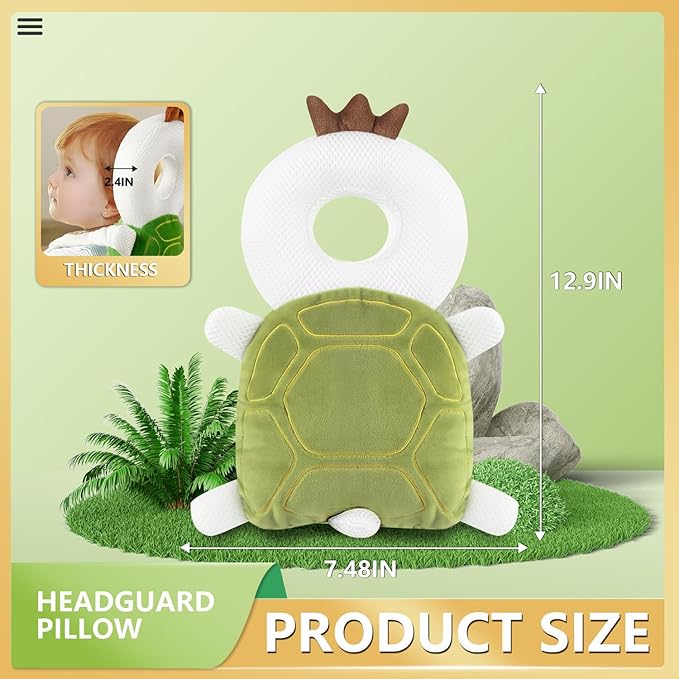 WKC Baby Head Protector Backpack with Knee Pads & Non-Slip Socks, Toddler Safety for Crawling & Walking (Style 4)