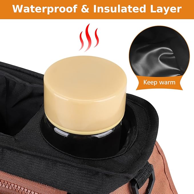 Accmor Universal Stroller Organizer with Insulated Cup Holder Detachable Phone Bag and Shoulder Strap,Stroller Bag Caddy Organizer Fits for Uppababy, Baby Jogger, Britax Strollers