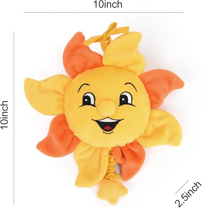 Boodeze Newborn Baby Musical Toy for Infant 0,3,6,12 Months, Soft Hanging Plush Stroller Toy for 6 to 12 Months Baby with You are My Sunshine Music, Brighten Boy and Girl's Bed,Carseat and Room
