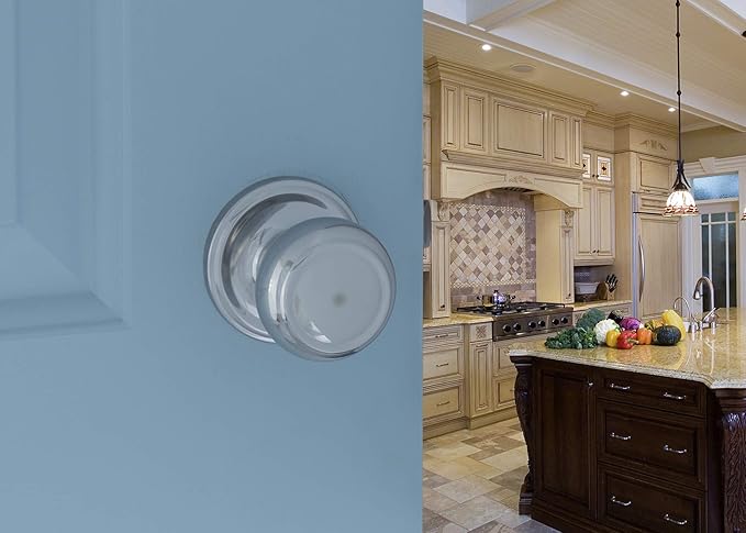 Copper Creek CK2090SS Colonial Door Knob, Dummy Function, 1 Pack, Satin Stainless