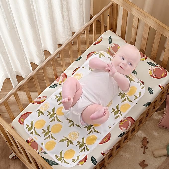 Foldable Baby Changing Mat 2 Pack, Diaper Changing Pad Waterproof Travel Diaper Mat Infant Urinal Pad Baby Changing Kit for Home Travel Outside. (Gray+Blue)