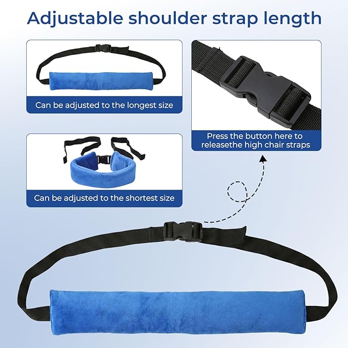 High Chair Straps, Universal Baby Safety Strap, Highchair Harness for Infant&Toddler's（Blue）