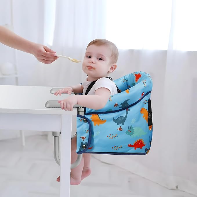 PandaEar Quick Clip On High Chair with Storage Bag, Portable High Chair That Attaches to Table, Hook On Baby Seat for Table