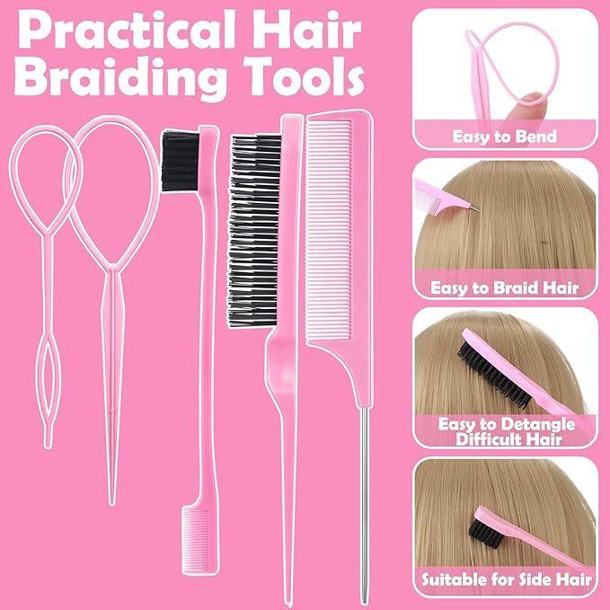 Hair Accessories for Girls, 1695 Pcs Toddler Hair Ties Elastic Hair Ties with Hair Clips Hair Tail Tools, Girls Hair Accessories for Baby Toddlers Kids