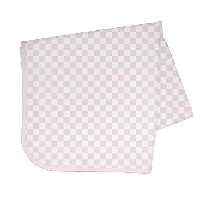 BapronBaby Pink Checkerboard Splash Mat - Waterproof Catch-All for Under High Chairs, Floors, Tables, Playtime or Arts & Crafts - Machine Washable - 45" x 45”