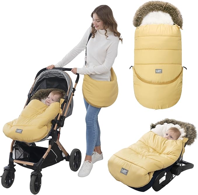 LAT Baby Warm Bunting Bag Universal,Extended and Removable,Stroller Sleeping Bag Cold Weather,Waterproof Toddler Footmuff
