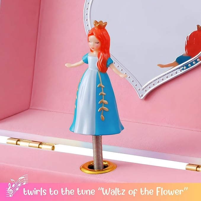 Giggle & Honey® Musical Princess Jewelry Box for Girls | Music Boxes for Little Girls | Toddler Jewelry Box for 4 Year Old Kids | Toys for Toddlers | Birthday Gifts for Kids 5, 6, 7, 8, 9 Years