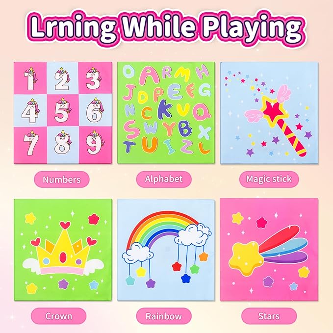 usrela Baby Toys 6 to 12 Months - Tissue Box Toy, Tissue Learning Toys with Alphabet Number Color Sound, Baby Sensory Toy Gifts for 6 9 12 18 Months Old