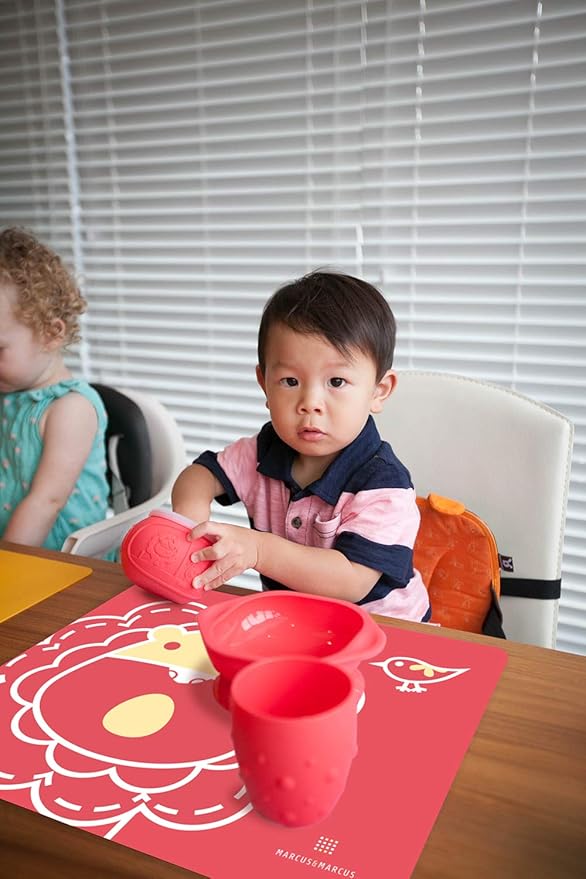 Baby Silicone Placemat, Roll up for On-The-go, 13.7X15.7 Inches, BPA/Phthalate Free, 6 Month+