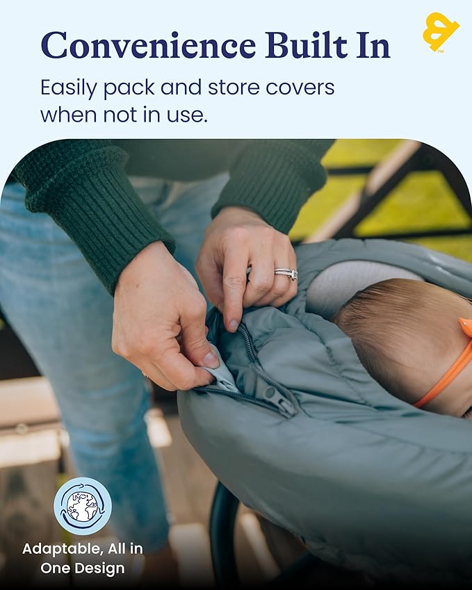 GoldBug Baby Car Seat Cover - All Season Protection - Universal Fit - Essentials for Newborns to Toddlers