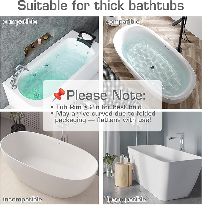 31.5" Bathtub Splash Guard for Kids & Toddlers - Silicone Play Shelf & Toy Storage Tray with Strong Suction Cups to Prevent Water Spills, No-Leak Fun Bath Time - Tub Toy Holder Ledge,White