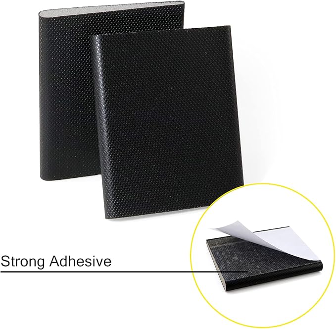 Door Corner Seals - Exterior Doorway Frame Sealing Wedge Filler - Cold Air & Draft Stopper with Heavy-Duty Adhesive - Self-Adhering Foam - Weatherstripping Accessories - Black, 4-Pack