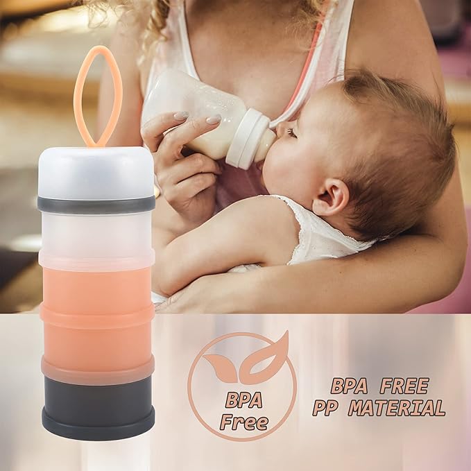 Accmor 3 Pack Baby Formula Dispenser On The Go, Stackable Formula Dispenser Formula Container to Go, Non-Spill Portable Milk Powder Kids Snack Storage Container, BPA Free