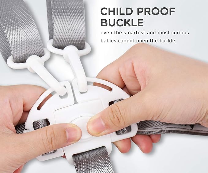 Minnebaby High Chair Straps - Replacement 5-Point Harness for Baby High Chairs, Adjustable 3 or 5-Point Harness, Durable and Comfortable, Easy-to-Use Buckle, Universal Fit