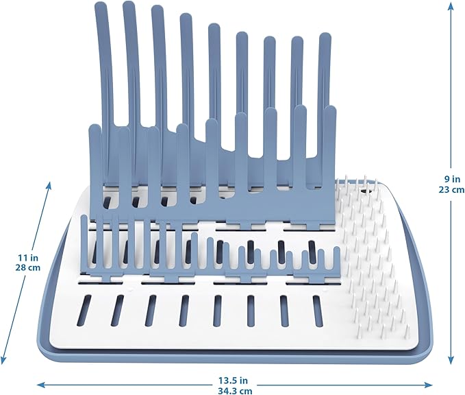 Dr. Brown's Folding Baby Bottle Drying Rack for Easy Storage - Dry Nipples,Pacifiers and Other Baby Essentials,BPA Free,(Pack of 6)